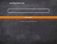 Tablet Screenshot of greendogcampers.com
